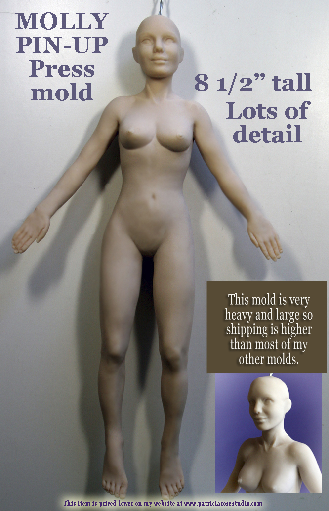 MOLLY doll press mold by Patricia Rose  